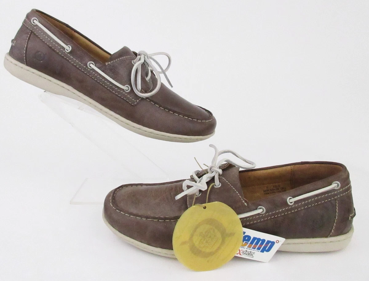 NEW Men s Born Boat Shoes Brown M8629 Size US 9 EU 42.5 110.00