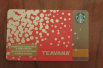 STARBUCKS USA 2015 TEAVANA GIFT CARD 6114. SAMMLERSTÜCK OHNE WERT