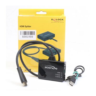 Delock HDMI Splitter 2 Port 4K 30Hz + NEU (266679)