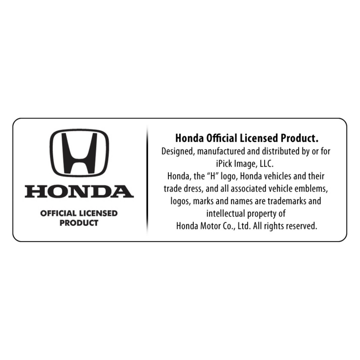 Honda Logo Car Auto Insurance Registration Black PVC Document