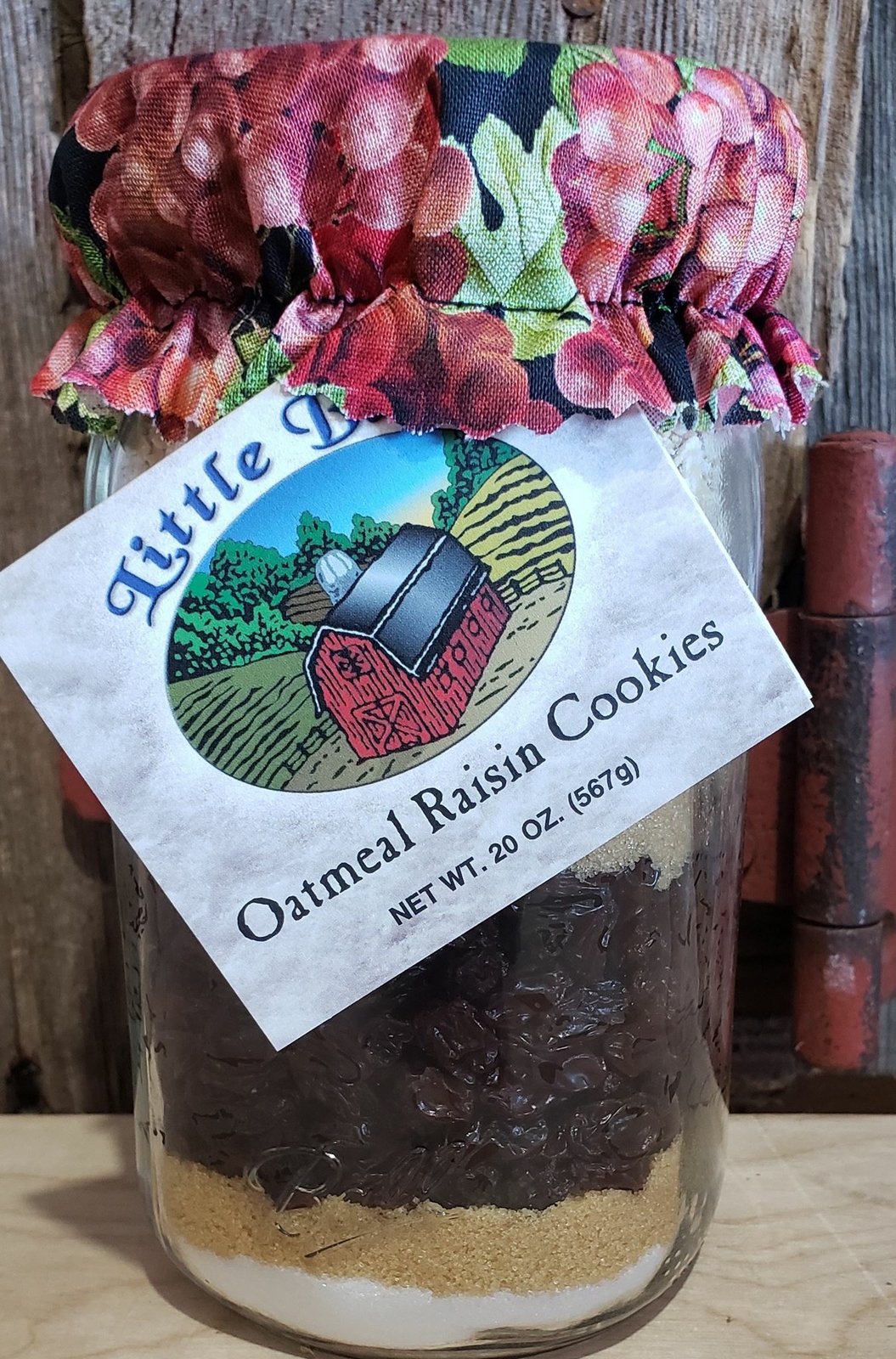 Little Barn Oatmeal Raisin Cookie Mix in a Jar
