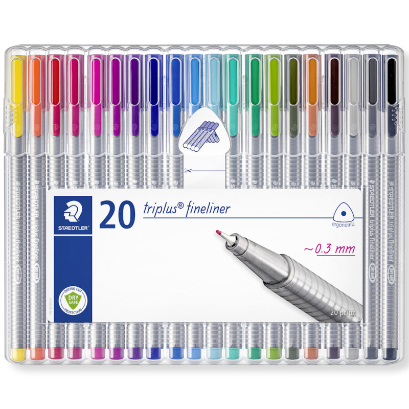 Staedtler Triplus 334 Fineliner Desktop Set (20pc)