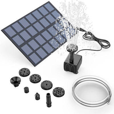 DECOEAL 9V Solar Springbrunnen 1,8W Solar Power Wasserpumpe Upgrade Wasserspiel Neu