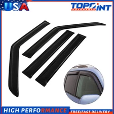 Dark Black Side Wind Deflectors Window Visors 4p For 84-01 Jeep Cherokee Black