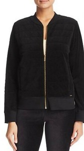 black velour bomber jacket