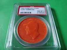1955 Armour COINS #CURT SIMMONS  psa 8  Philadelphia PHILLIES (240) Orange