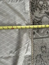 Used (2 Set) Decorative Pillow Sham 20x26 Leaf Gold Braided Border Zipper