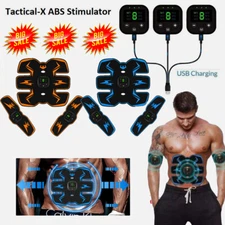 Rechargeable EMS Abdominal Muscle Stimulator ABS Trainer Toner Fitness Belt US