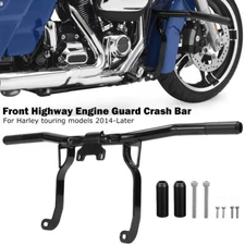 Highway Footpeg Engine Guard Crash Bar For Harley Road King Electra Glide 14-24
