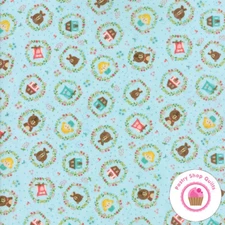HOME SWEET HOME Blue Bears 20573 16 Stacy Hsu Moda QUILT FABRIC Goldilocks 3