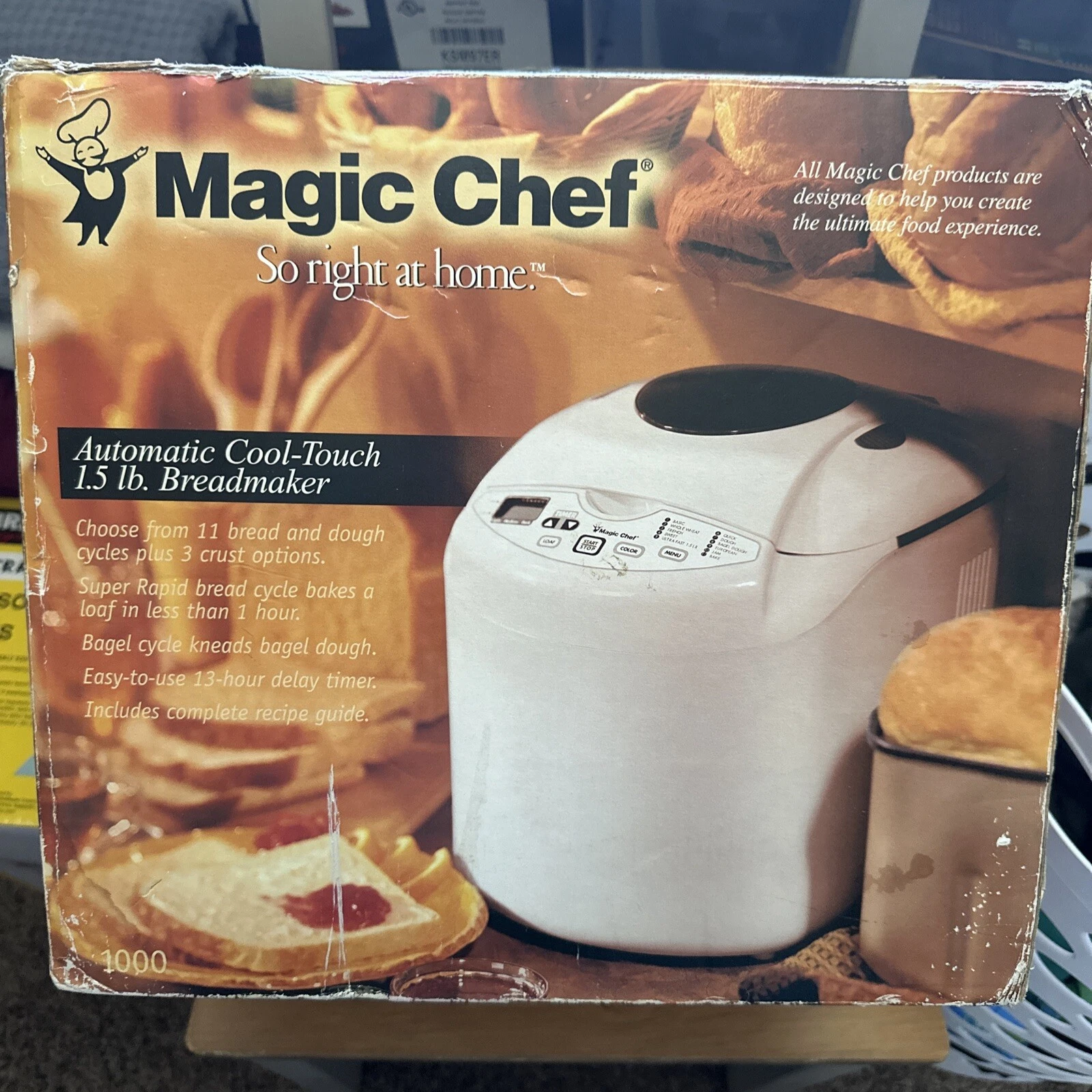 Magic Chef Automatic Bread Maker White Machine Model CBM-1000 BNIB