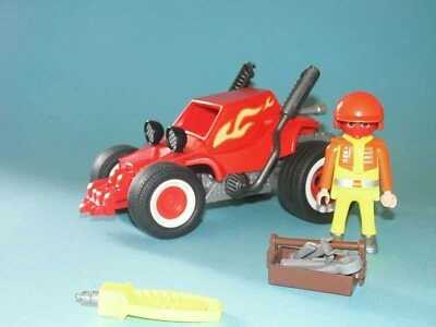 Playmobil 4184 Roter Dragster Racer Miniflitzer von 2006 Rückziehmotor - Bild 1 von 2