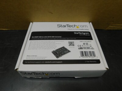 NEW! StarTech SAT32M225 M.2 NGFF SATA SSD to 2.5in SATA SSD Converter