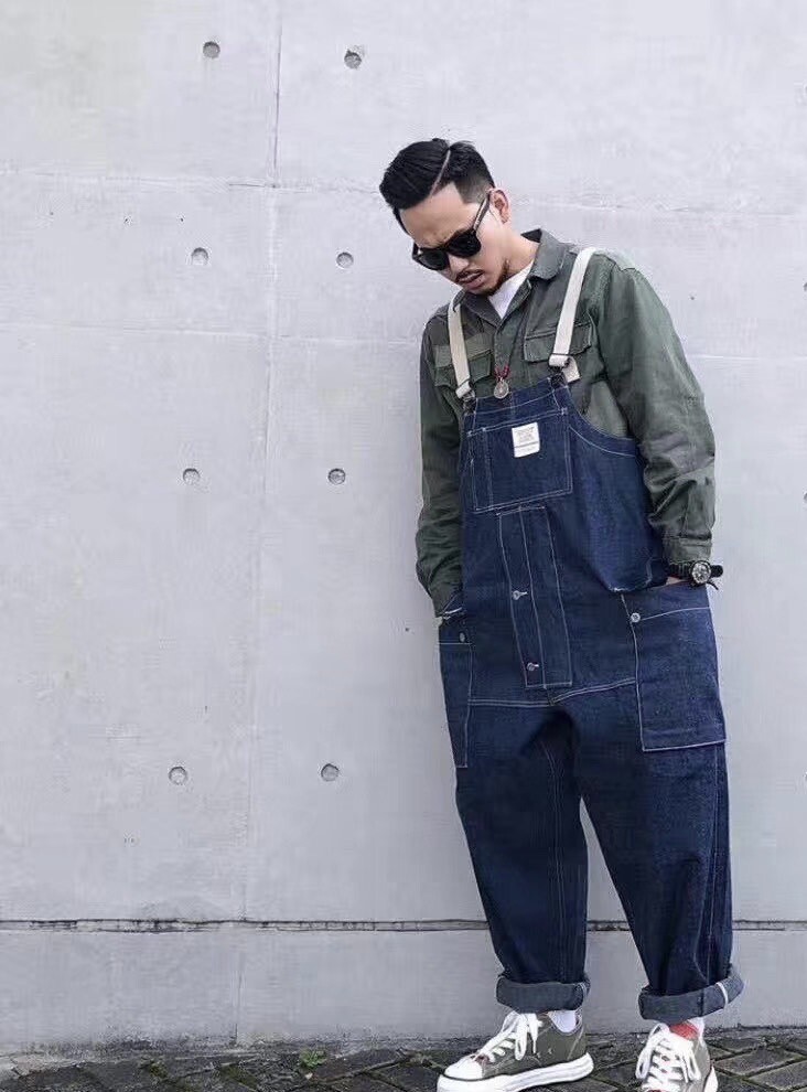 パンツ NAVAL DUNGAREE DENIM NIGEL CABOURN 50 Nigel Cabourn Naval Dungaree (Relaxed) - Black | Garmentory