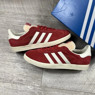 Adidas Gazelle Sneaker Schuhe - Glory Red / White - Größe UK 9 / EU 43 1/3