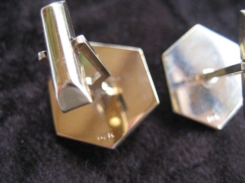 "ESLABONES DE PUÑO DE ZAFIRO ESTRELLA AZUL DORADO 14 KT 17,6 GRAMOS ""COMO NUEVO" - Imagen 11 de 12