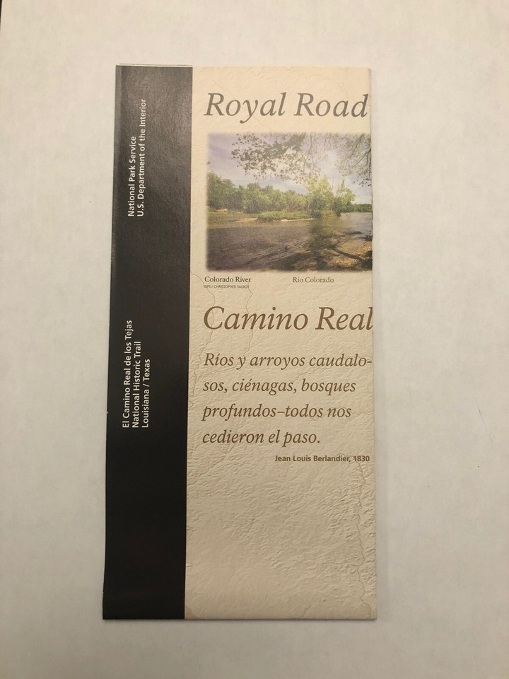 El Camino Real De Los Tejas National Trail Park Unigrid Brochure Map ...