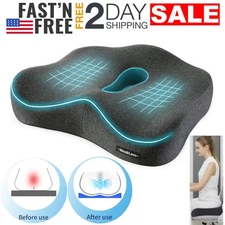 Memory Foam Seat Chair Cushion Sciatica Tailbone And Butt Pain Relief Clearance