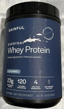 Gainful Everyday Whey Protein Powder, 23g Protein Serving, Unflavored, 1/27-pics