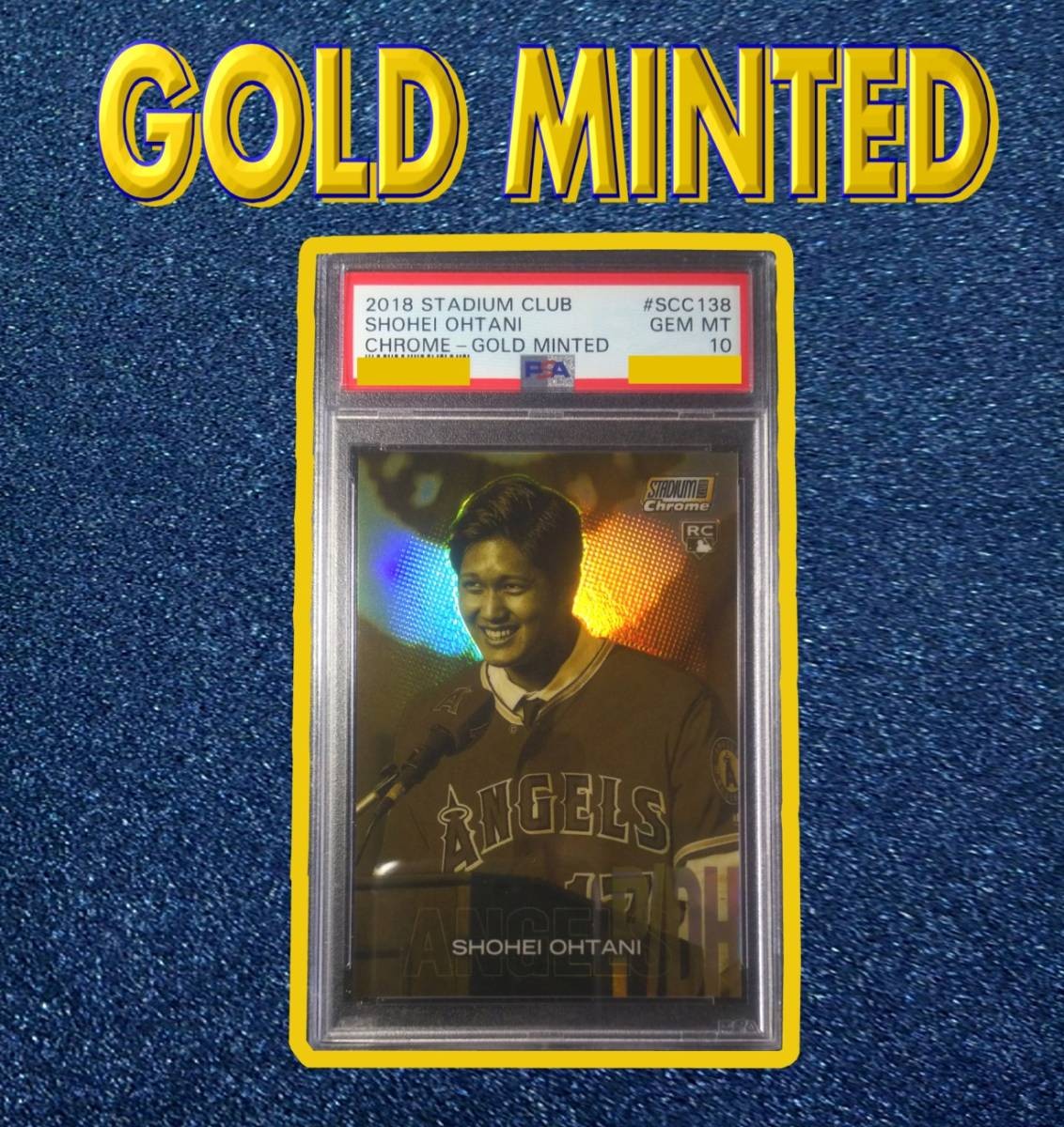 PSA10 Chrome Gold Minted 2018 TOPPS Stadium Club SHOHEI OHTANI (RC Rookie 138) P