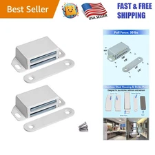 30lb Magnetic Door Catch - Heavy Duty Stainless Steel 2-Pack for Secure Closures