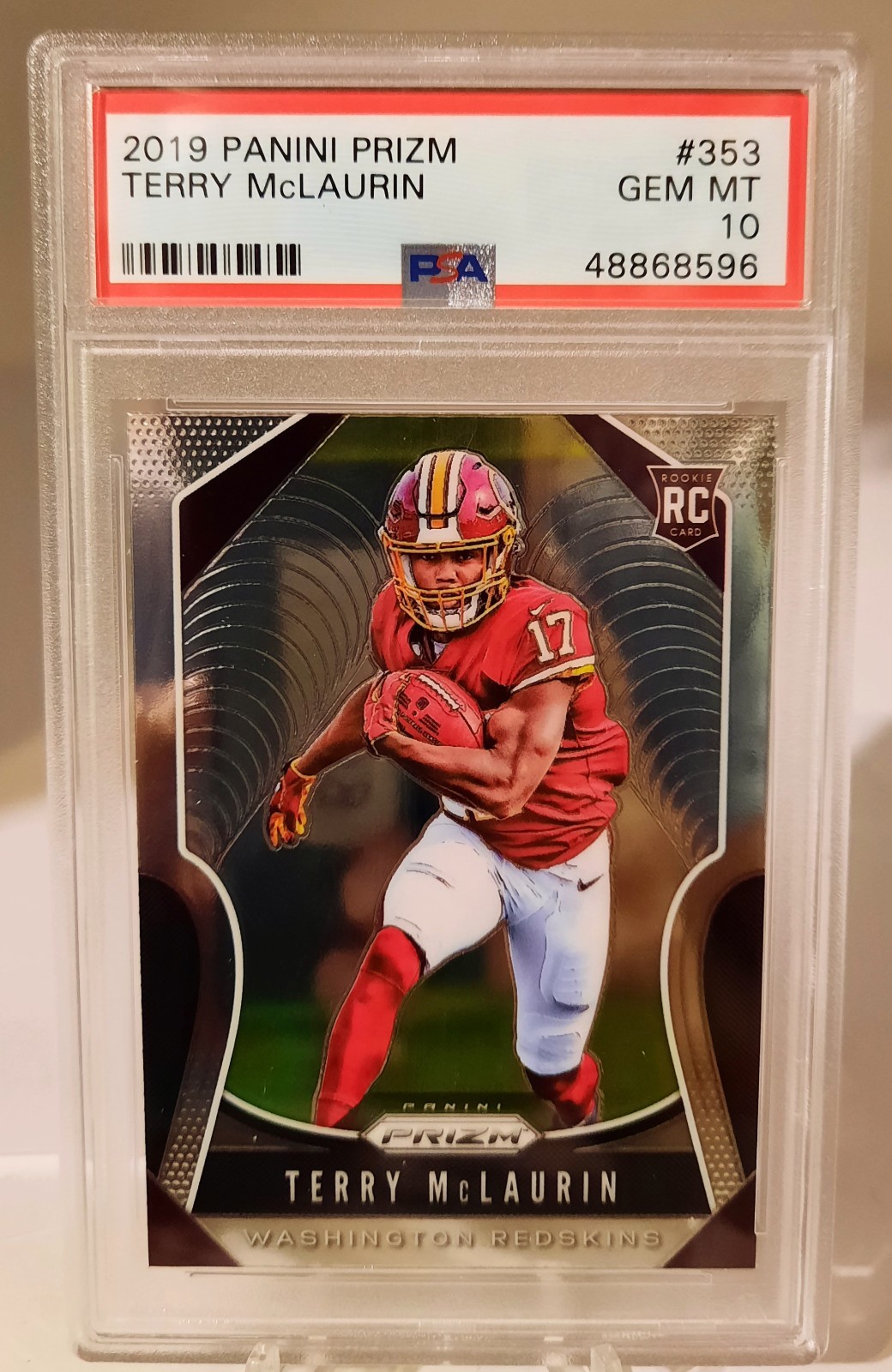 2019 Prizm Commanders TERRY McLAURIN Rookie RC Football Card PSA 10 GEM MINT