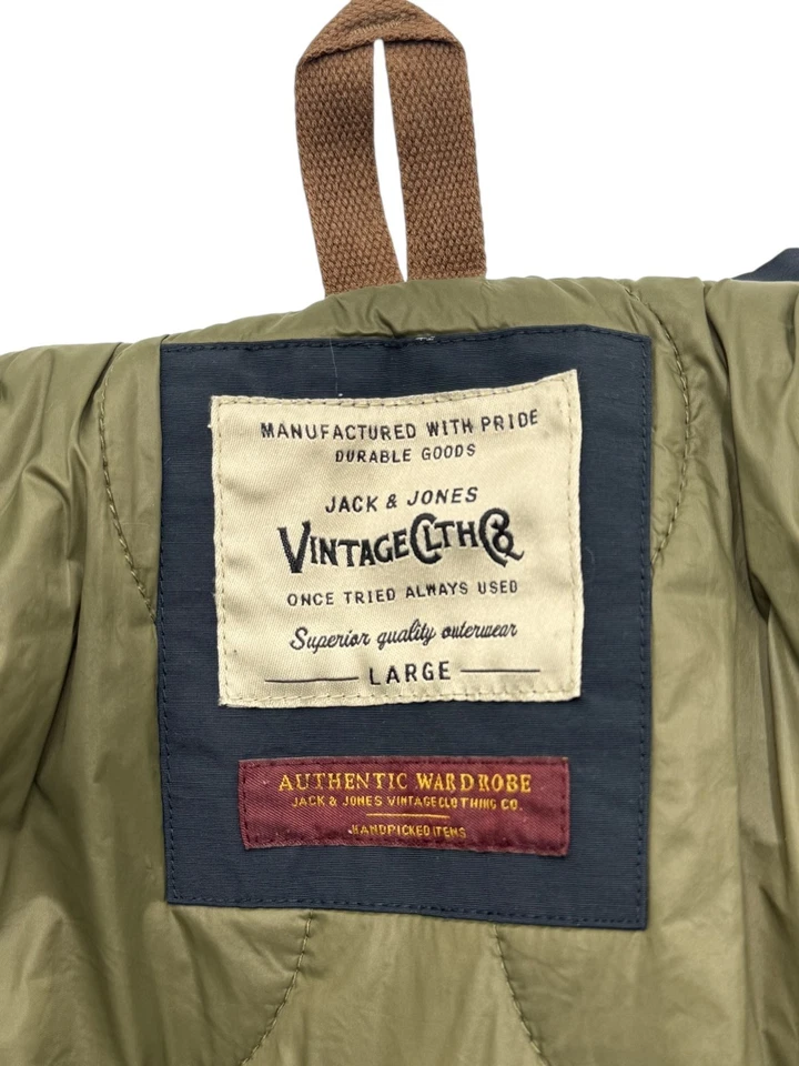 Abrigo chaqueta con capucha parka cola de pez JACK & JONES para hombre talla L Foto 4 de 4