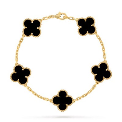 Van Cleef & Arpels Alhambra Bracelet Onyx 5 Motif
