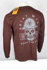 Ariat Men's Rebar Cotton Strong Hardhead Pocket T Shirt Long Sleeve Bitter Choco