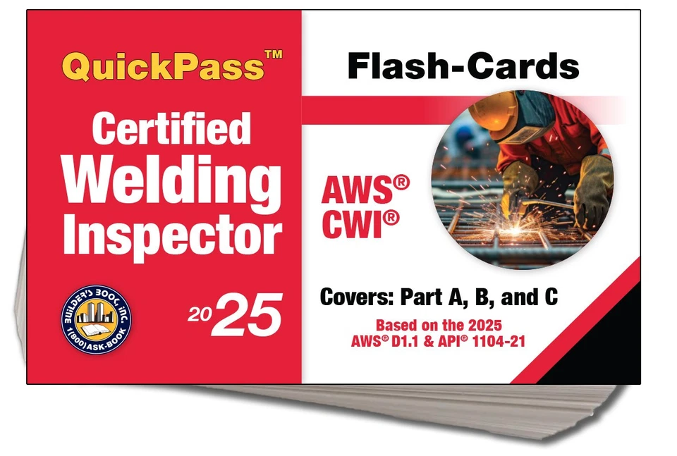 2025 Certified Welding Inspector AWS/CWI QuickPass Flash-Cards