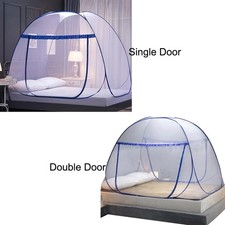 Portable Pop Up Bed Mosquito Net Tent w/ Bottom Insect Screen Canopy Folding UK