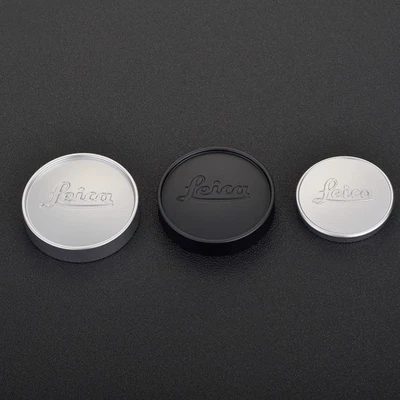 Tappo obiettivo anteriore in metallo nero/argento E43 L39 E39 A36 43 mm 39 mm 36 mm per obiettivo Leica