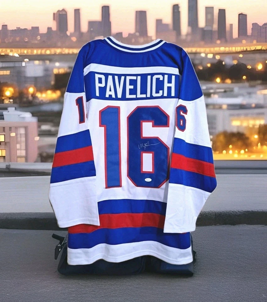 Miracle On Ice Mark Pavelich Autographed Signed 1980 USA Hockey Jersey JSA - Image 2 of 4