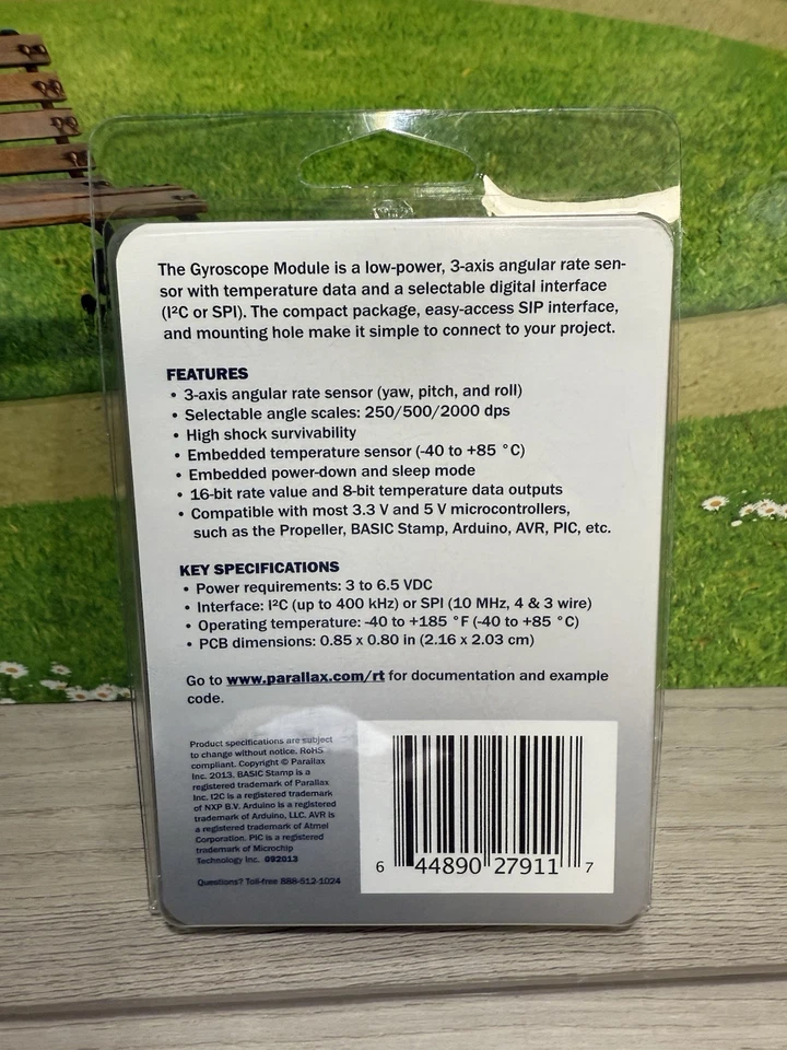 PARALLAX Sensor GYROSCOPE MODULE 3-AXIS L3G4200D also Supplies temperature Data - Image 2 of 2