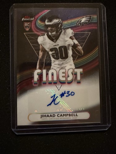 Topps Finest Football Jihaad Campbell Philadelphia Eagles RFA-JC (RC) Auto