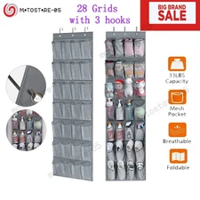 Over Door Shoe Organizer Rack Hanging Storage Holder Hanger Bag Closet 28 Pocket