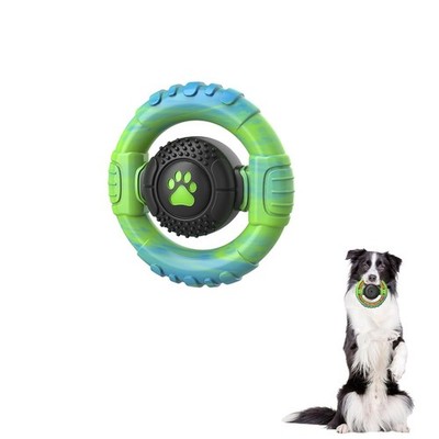 Dog Chew Toys for Aggressive Chewers 5.7 IN Diameter, Indestructible Squeaky