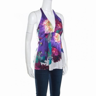 Vintage y2k Roberto Cavalli SS08 Kate Moss Campaign Silk Top IT 40