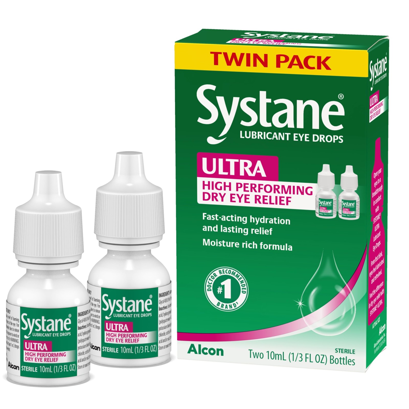 Systane Ultra Lubricant Eye Drops, Artificial Tears for Dry 