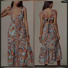 Medium Farm Rio Square aneck Mididress