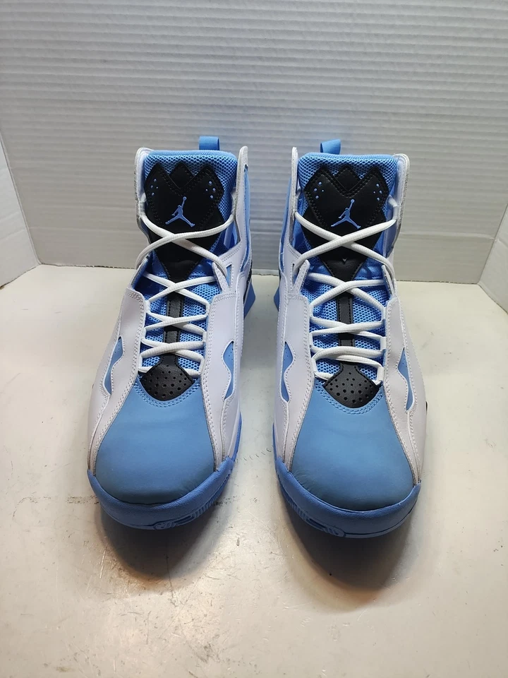 Tênis Nike Air Jordan True Flight UNC branco azul universitário 342964-140 masculino NOVO - Imagem 4 de 4