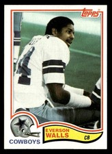Everson Walls 1982 Topps Rookie Card #327 Dallas Cowboys. rookie card picture