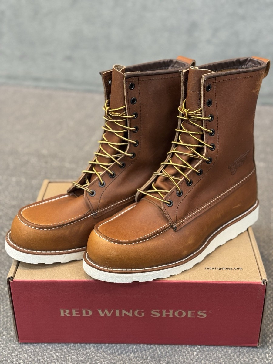 Red Wing 10877 8” Leather Moc Toe Heritage Boots Mens Size 13D