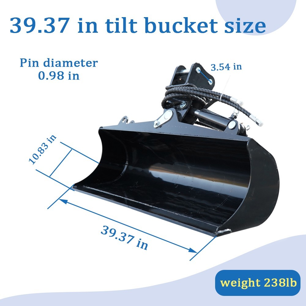 Mini Excavator Attachments Tilting Bucket Mud Bucket for Compact Diggers 2025