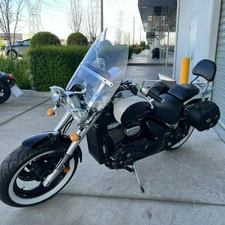 For Suzuki BOULEVARD C50 M50 18"x16" Windshield Fit 7/8" 1" Handlebar Clear Lens