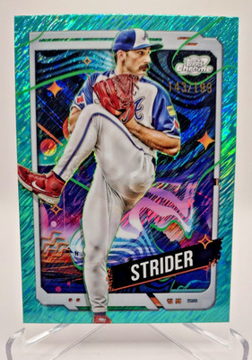 2024 Topps Cosmic Chrome Spencer Strider #51 Aqua Equinox Refractor /199 Braves