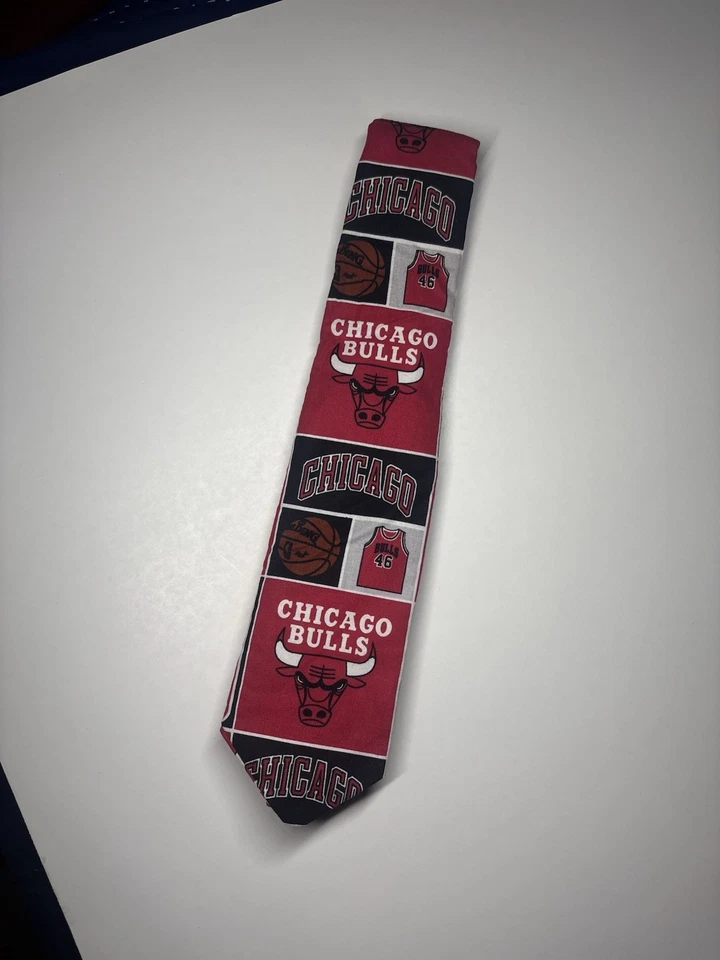 Corbata de baloncesto vintage de los Chicago Bulls para hombre 61” de largo 100 % algodón Foto 2 de 4