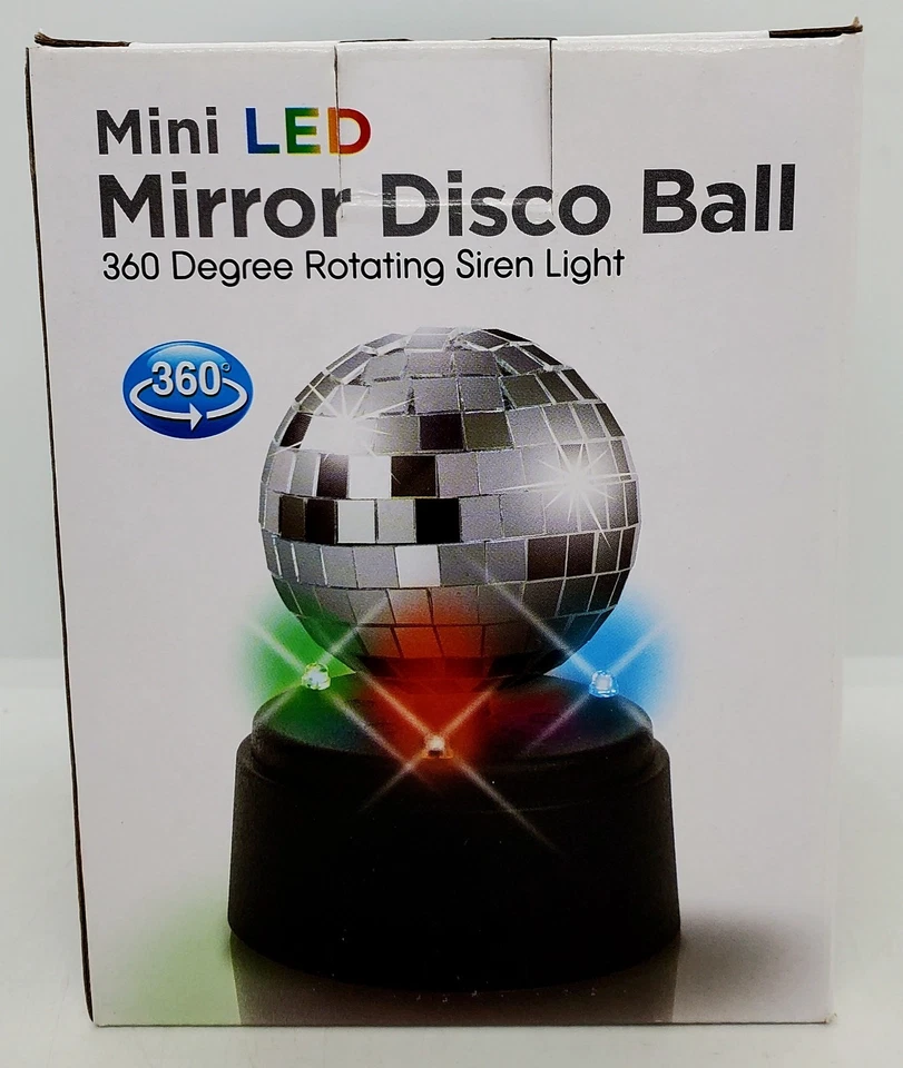 Brand New! Mini LED Mirror Disco Ball Silver Glitter Ball DJ Dance Parties! 🥳 - Image 4 of 4