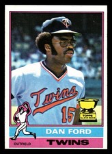 1976 Topps Dan Ford #313 Minnesota Twins ROOKIE CARD HIGH GRADE BEAUTY!. rookie card picture