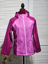 The North Face Girls Youth Pink Magenta Windbreaker Hooded Jacket Sz L14/16 2986